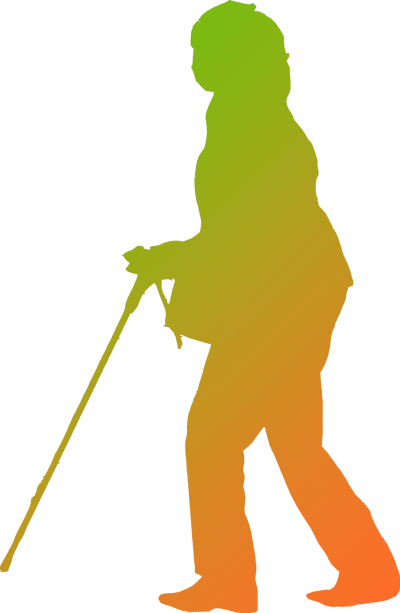 Figur Frau mit Stock